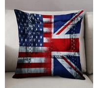 LEZUAHSH Housse de Coussin 50x50 cm,sition du thème Union Jack, Alliance Togetherness, Drapeaux du Royaume-Uni et de,Housse Coussin Exterieur Coussin Decoratif Canape,pour canapé,Maison,Bureau