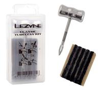 LEZYNE Classic Tubeless Bicycle Tire Repair Kit, T-Handle with Combined Reamer, 5 Tire Plugs, Compact Bike Tire Repair Kit