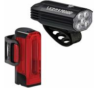 Lezyne Fusion Drive Pro 600+/Strip Drive 300+ Pair Satin Black/Black Lampe de vélo avant 600 lm / arrière 300 lm