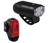 Lezyne Lite Drive 1200+ / Ktv Drive Pro+ Light Set Argenté 1200 / 150 Lumens Black