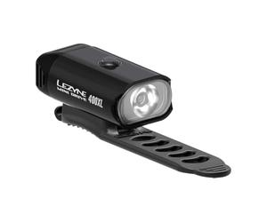 LEZYNE Mini Drive 400 Eclairage vélo/VTT LED Rechargeable USB Mixte Adulte | Étanchéité IPX7, port de charge USB-C résistant à l'eau, sangle intégrée - Options de 400/450 lumens