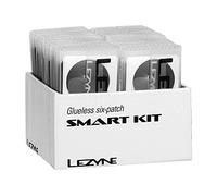 LEZYNE Reparaturset Smart Kit Display 6 Schlauchflicken, 1 Anrauher 1 Reifenflicken RUSTINES Mixte, Transparent, 34 STK