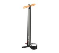 LEZYNE Steel HV Floor Drive Pompe à pied pour vélo à haut volume 3,5 avec jauge analogique précise de 8,9 cm - Pompe à air pour pneus de montagne/gravier - Mandrin ABS-1 Pro compatible avec valve