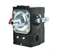 LF10-1H Interrupteur de pression de compresseur d'air à port unique de rechange pour systèmes de 90 à 120 psi, pour filetage NPT 1/4, normalement fermé, 240 V/20 A, construction en ABS, cuivre-fer,