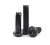 Lfang-Boulons à cinq pans M3 M4 M5 noir 10.9 acier de qualité hexagonale à six pans creux tête cylindrique bouton champignon Allen boulon vis, Durable et résistant à la corrosion(22mm,10pcs M4)