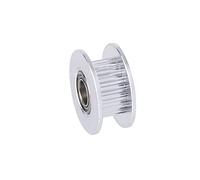 Lfang- GT2 Poulie tendeur 16 dents 20 dents avec alésage de 3 mm ou 5 mm avec roulements for pièces d'imprimante 3D Courroie 6 mm 10 mm, haute efficacité de transmission(Silver,20T W6 B4 with T)