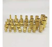 Lfang-Raccord de tuyau 4mm 6mm 8mm 8mm de 12mm de 12mm de la queue de barbe de barbecue 1/8 "1/4" 1/2 "3/8" Connecteur de laiton mâle BSP, Bonne résistance à l’usure(6mm Barb,3/8")