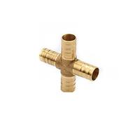 Lfang-Raccord de tuyau Tuyau de 4mm-25mm Barb en laiton barbelé au coude droit Tee Y 2 3 4 voies Connecteur de raccord de tuyau, Bonne résistance à l’usure(4 Way,12mm)