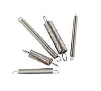 Lfang-Ressorts d'extension Wire Diameter 0.5mm 304 Stainless Steel S Hook Cylindroid Helical Coil Pullback Extension Tension Spring, Résistant à la compression et durable(120mm (5Pcs),4mm)
