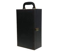 Lfdhcn boîte de Bouteille de vin en Cuir Sac de Luxe 2 vin Rouge Champagne fourre-Tout poignée de Transport étui de Voyage Organisateur Cadeau