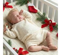 LFdolls Poupée Réaliste Bébé 49 cm, Vinyle Doux, 19 Pouces Fait à la Main Reborn Babies Dolls Nouveau-né Bébé avec Corps en Vinyle Doux Real Life Baby Dolls avec Accessoires de Jouet Fermer Les Yeux