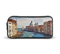LFDSEPYM Grande trousse à crayons portable avec fermeture éclair Grand Canal en Italie Esthétique pour fournitures de bureau, trousse de maquillage pour adulte, Grand Canal en Italie, 22*12*5cm,