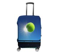 LFDSEPYM Housse de bagage de voyage élastique lavable avec fermeture éclair balle de tennis dans l'air anti-rayures pour valise de 48,3 cm à 81,3 cm, Balle de tennis dans l'air, M