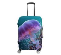 LFDSEPYM Housse de bagage de voyage élastique lavable avec fermeture éclair - Belle méduse anti-rayures - Housse de protection amusante pour valise de 48,3 à 81,3 cm, Jolie méduse, M