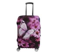 LFDSEPYM Housse de bagage de voyage élastique lavable avec fermeture éclair Flower8 anti-rayures pour valise de 48,3 à 81,3 cm, Flower8., M