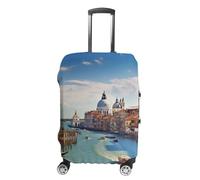 LFDSEPYM Housse de bagage de voyage élastique lavable avec fermeture éclair Grand Canal en Italie anti-rayures pour valise de 48,3 cm à 81,3 cm, Grand Canal en Italie, S