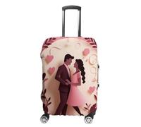 LFDSEPYM Housse de bagage de voyage élastique lavable avec fermeture éclair Love Paper Cut Anti-rayures Housse de bagage amusante pour valise 48,3 cm à 81,3 cm, Love Paper Cut, M