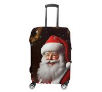 LFDSEPYM Housse de bagage de voyage élastique lavable avec fermeture éclair Père Noël Zoom anti-rayures Housse de bagage amusante pour valise de 48,3 cm à 81,3 cm, Père Noël Zoom, M