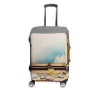 LFDSEPYM Housse de bagage de voyage élastique lavable avec fermeture éclair pour bureau créatif anti-rayures housse de bagage amusante pour valise de 48,3 cm à 81,3 cm, Bureau créatif, M