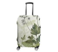 LFDSEPYM Housse de protection pour valises de voyage - Lavable - Anti-poussière - Anti-rayures - Convient aux bagages de 45,7 à 81,3 cm, Feuillage et herbes, XL, Housse pour valise