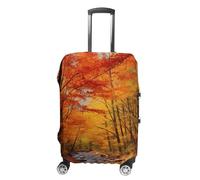 LFDSEPYM Housse de protection pour valises de voyage lavable anti-poussière et anti-rayures pour bagages de 45,7 à 81,3 cm, Feuillage d'automne, L, Housse pour valise