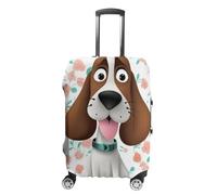 LFDSPYJE Housse de valise de voyage avec fermeture éclair latérale drôle chien élastique lavable protection anti-rayures pour valise de 48,3 à 81,3 cm, Funny Dog, L