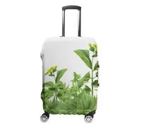 LFDSPYJE Housse de valise de voyage avec fermeture éclair latérale et feuilles d'herbes aromatiques - Lavable - Protection anti-rayures pour valise de 48 à 81 cm, Feuilles de plantes aromatiques, XL