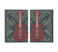 LFDSYEOQ Étui de passeport en cuir pour ukulélé dessiné à la main avec emplacements pour cartes de crédit, Ukulélé dessiné à la main, 20.3x13.8cm, Classique