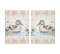 LFDSYEOQ Étui de passeport en cuir pour voyage, couverture de passeport aquarelle paresseux avec emplacements pour cartes de crédit, Canard aquarelle, 20.3x13.8cm, Classique