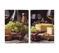 LFDSYEOQ Étui de passeport en cuir pour voyage, housse de passeport blanc paon avec emplacements pour cartes de crédit, Gâteau au fromage au vin blanc raisins, 20.3x13.8cm, Classique