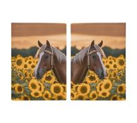 LFDSYEOQ Étui de passeport en cuir pour voyage, papillon jaune et fleur, organiseur de documents de voyage avec emplacements pour cartes de crédit, Cheval tournesol jaune, 20.3x13.8cm, Classique