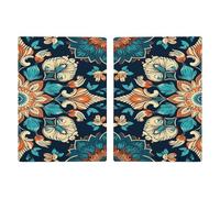 LFDSYEOQ Étui de passeport en cuir pour voyage, texture murale, couverture de passeport, organisateur de documents de voyage, protecteur avec emplacements pour cartes de crédit, Fleurs Mandala Vintage