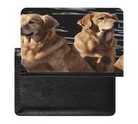 LFDSYEOQ Étui de protection pour passeport en polyuréthane avec emplacements pour cartes de crédit, pour homme/femme, Golden Retrievers, Taille unique, Minimaliste