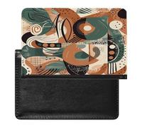 LFDSYEOQ Étui de protection pour passeport en polyuréthane avec emplacements pour cartes de crédit, pour femme/homme, Motif géométrique abstrait., Taille unique, Minimaliste