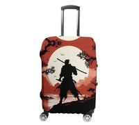 LFDSYEOQ Housse de bagage de voyage 3D avec motif loup, attrape-rêves, élastique, lavable, pour bagages de 45,7 à 81,3 cm, Samourai, M