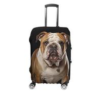 LFDSYEOQ Housse de bagage de voyage Cardinals Oiseaux Faune Élastique Sauvage Lavable Housse de Bagages Protection Valise Convient aux Bagages de 45,7 à 81,3 cm, Bulldog anglais, S