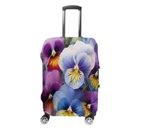 LFDSYEOQ Housse de bagage de voyage élastique à queue de lémurien lavable pour bagages de 45,7 à 81,3 cm, Pansy Perfection., L