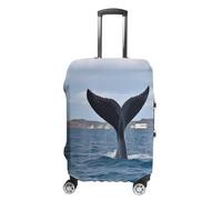 LFDSYEOQ Housse de bagage de voyage élastique lavable en forme de queue de baleine pour bagages de 45,7 à 81,3 cm, Queue de baleine., L