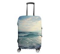 LFDSYEOQ Housse de bagage de voyage en forme d'aigle à tête blanche, élastique, lavable pour bagages de 45,7 à 81,3 cm, Magnifique océan., S