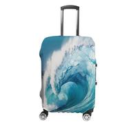 LFDSYEOQ Housse de bagage de voyage - Motif oiseaux - Élasticité - Lavable - Convient aux bagages de 45,7 à 81,3 cm, Ocean Wave, M