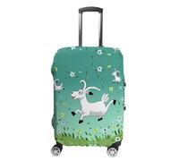 LFDSYEOQ Housse de bagage de voyage, motif pingouins, aquarelle, élastique, lavable, protection pour valises de 45,7 à 81,3 cm, Goat Frolic, XL