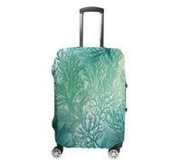 LFDSYEOQ Housse de bagage de voyage pour flûte musicale élastique lavable pour bagages de 45,7 à 81,3 cm, Algues vertes et bleues, XL
