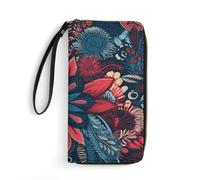 LFDSYEOQ Portefeuille fin en cuir avec motif camion et arbre de Noël pour homme et femme, disponible en plusieurs styles, Impressions sur le thème tropical, 19.7x10.5cm, Décontracté