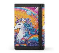 LFDSYEOQ Unique Horse Images Petit portefeuille pour femme et homme Portefeuille à trois volets, porte-cartes de crédit pour femme, Images uniques de chevaux, Taille unique, Décontracté