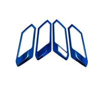 LFDTO Convient for VW Convient for Volkswagen T-Roc T Roc 2018-2022 Accessoires intérieurs Poignée de porte latérale intérieure de voiture Couvercle de bol Garniture SUS 4 pièces(Blue)