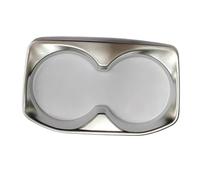LFDTO Porte-gobelet intérieur adapté for Peugeot 4008 5008 3008 GT 2017 2018, Accessoires de Style avec Cadre en Chrome Mat(Sliver)
