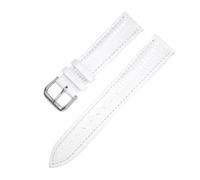 LfearTesa Bracelet de montre en cuir verni brillant à motif lézard pour homme et femme, 20 mm, 22 mm, 12 à 22 mm,Blanc,22 mm