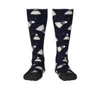 LfearTesa Chaussettes en polyester pour hommes et femmes Couleurs contrastées Longueur Chaussettes Loisirs Sports,Badminton spatial