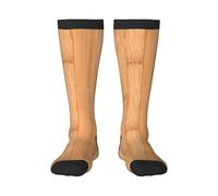 LfearTesa Chaussettes en polyester pour hommes et femmes Couleurs contrastées Longueur Chaussettes Loisirs Sports,Bois de bambou