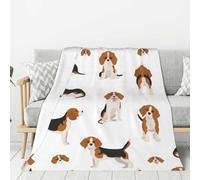 LfearTesa Jeté de canapé et de Fauteuil, Couvre-Lits, Couverture de Voyage, couvertures pour canapés-Lits, Motif Chien Beagle Mignon,40"x30"